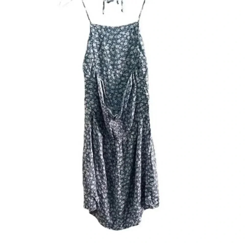 Reformation Tasha Floral Halter Neck Minidress Azzurro B385 - Picture 4 of 5